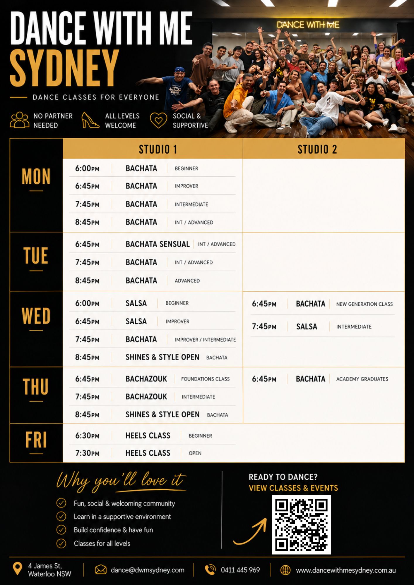 bachata class timetable salsa class timetable heels dance timetable